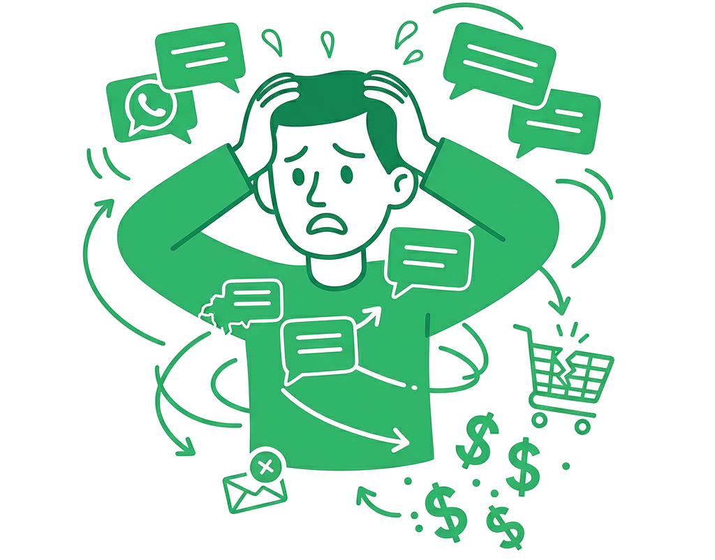 Cliente que não utiliza a ZaptIA perdendo venda